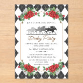 Modernes Race Horse Derby Party Reitsport Einladun Acryleinladungen (Vorderseite)