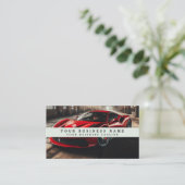 Modernes Racecar Mechanik Automotive Business Visitenkarte (Stehend Vorderseite)