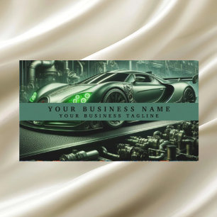Modernes Racecar Mechanik Automotive Business Visitenkarte