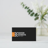 Modernes Racing-Logo in Orange Automotive Visitenkarte (Stehend Vorderseite)
