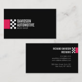 Modernes Racing-Logo in Red Automotive Visitenkarte (Vorne/Hinten)