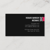 Modernes Racing-Logo in Red Automotive Visitenkarte (Rückseite)