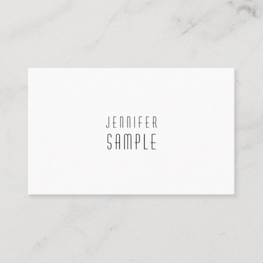 Modernes, raffiniertes Minimal Schlicht einfach un Visitenkarte (Vorderseite)