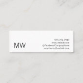 Modernes, raffiniertes Rosa Mini Visitenkarte (Rückseite)