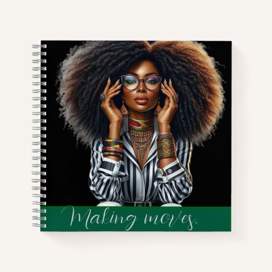 Modernes, raffiniertes und elegantes notizblock (Vorderseite)