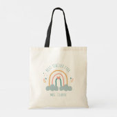Modernes Rainbow Bestes Lehrer-Geschenk Tragetasche (Rückseite)