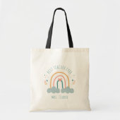 Modernes Rainbow Bestes Lehrer-Geschenk Tragetasche (Vorne)