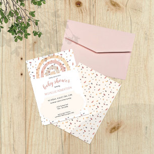 Modernes Rainbow Blush Muster Einladung