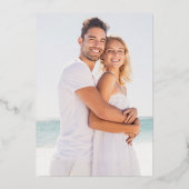 Modernes Rainbow Confetti Foto Wedding Gold Folieneinladung (Rückseite)