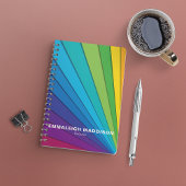 Modernes Rainbow Fashion Design | mehrfarbig Notizblock
