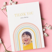 Modernes Rainbow-Foto Dankeskarte