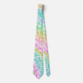 Modernes Rainbow Glitzer Dots Design Krawatte (Vorderseite)