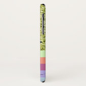 Modernes Rainbow-Glitzer-Fotolollage-Monogramm Case-Mate iPhone Hülle (Hinten/Links)