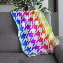 Modernes Rainbow Gradient Hahnentrittmuster Patter