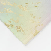 Modernes Rainbow-Gradient- und Gold-Marmormuster Fleecedecke (Ecke)