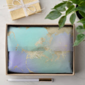 Modernes Rainbow-Gradient- und Gold-Marmormuster Seidenpapier (Geschenk)