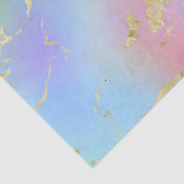 Modernes Rainbow-Gradient- und Gold-Marmormuster Seidenpapier (Detail)