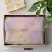 Modernes Rainbow-Gradient- und Gold-Marmormuster Seidenpapier (Geschenk)