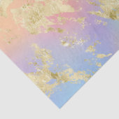 Modernes Rainbow-Gradient- und Gold-Marmormuster Seidenpapier (Detail)