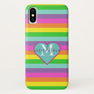  Modernes Rainbow-Heftschrift Monogram  Case-Mate iPhone Hülle