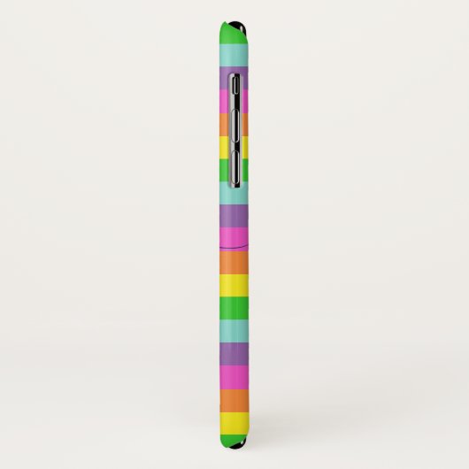 Modernes Rainbow-Heftskriptname Monogram Case-Mate iPhone Hülle (Hinten/Links)