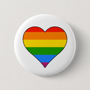 Modernes Rainbow-Herz-LGBTQ-Prix für benutzerdefin Button