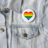 Modernes Rainbow-Herz-LGBTQ-Prix für benutzerdefin Button (Beispiel)