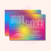 Modernes Rainbow-Holografisches Brautparty Einladung