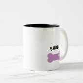 Modernes Rainbow-Hund-Mama-Monogramm Zweifarbige Tasse (VorderseiteRechts)