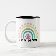 Modernes Rainbow-Hund-Mama-Monogramm