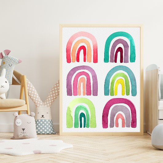 Modernes Rainbow-Kinderzimmer Kid Room Deco Poster
