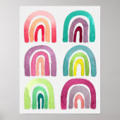 Modernes Rainbow-Kinderzimmer Kid Room Deco Poster (Vorne)