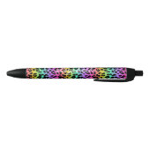 Modernes Rainbow Leopard Skin Pattern Monogram Kugelschreiber (Unterseite)