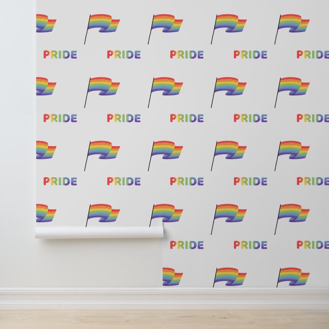 Modernes Rainbow LGBT Gay Pride Muster Tapete (Anwendung)