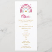 Modernes Rainbow-Party Geburtstagskarte Menükarte (Vorderseite)