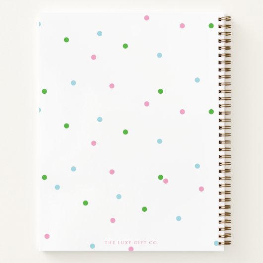 Modernes Rainbow Spot Brautparty Rezept Buch (Rückseite)