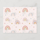 Modernes Rainbow Sprinkle Hörspielspiel Begleitkarte (Rückseite)