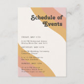 Modernes Rainbow-Veranstaltungskalender des Retro- Begleitkarte (Vorderseite)