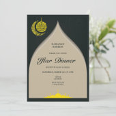 Modernes Ramadan Kareem Iftar Eid Dinner Party Einladung (Stehend Vorderseite)