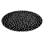 Modernes Random Polka Dot Muster Schwarz-Weiß Schneidebrett (Ecke)