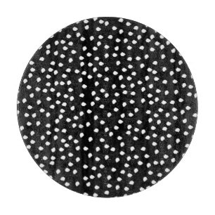 Modernes Random Polka Dot Muster Schwarz-Weiß Schneidebrett