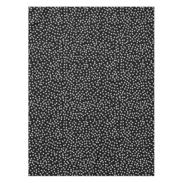 Modernes Random Polka Dot Muster Schwarz-Weiß Tischdecke