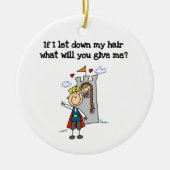 Modernes Rapunzel Keramik Ornament (Vorne)