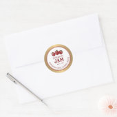 Modernes Raspberry-Siegel Metallic Gold Border Runder Aufkleber (Umschlag)