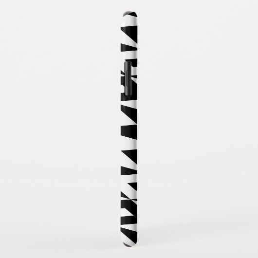 Modernes Rautenschwarzweiss-muster Case-Mate iPhone Hülle (Hinten/Rechts)