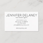 Modernes Real Anwesen Agent Beach Waves Sunset Fot Visitenkarte (Rückseite)