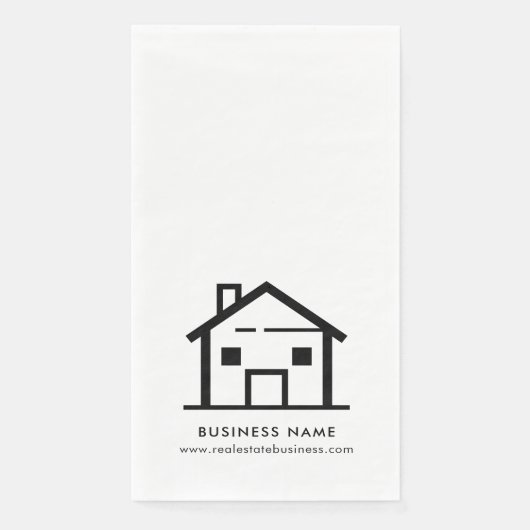 Modernes Real Anwesen Agent Business Serviette (Vorderseite)