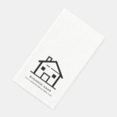 Modernes Real Anwesen Agent Business Serviette (Ecke)