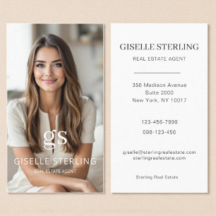 Modernes Real Anwesen Agent Foto Beruflich Visitenkarte