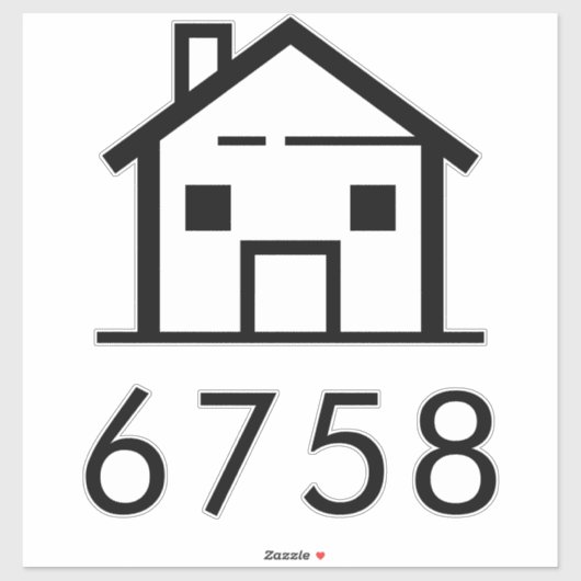 Modernes Real Anwesen Agent Swaage House Nummer ku Aufkleber (Blatt)